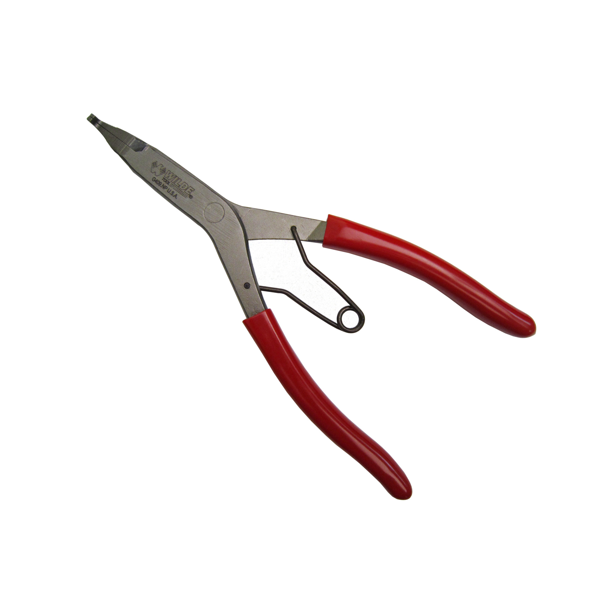 Wilde Tool 9" Angle Tip Lock Ring Pliers-Satin, Model # G409.NP/CS